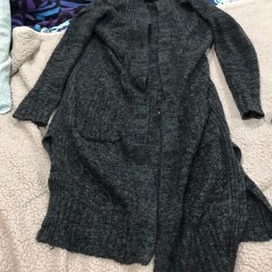 Long black cardigan
